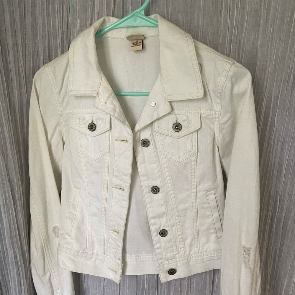 White jean jacket
